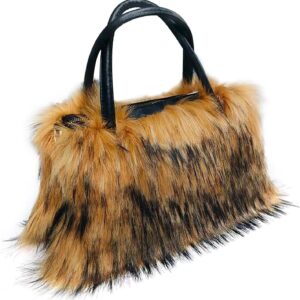 Women Shoulder Faux Fur Tote Bag